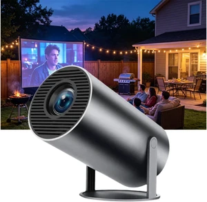 Outdoor Projector with Wifi and Bluetooth, Mini Portable ProjectorBlack Outdoor Projector with Wifi and Bluetooth, Mini Portable ProjectorBlack