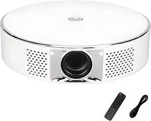 Mini Portable Smart Movie Projector, Auto Focus, ±40° Keystone Correction, Wireless Mirroring, 720P Native 1080P Supported, 200 ANSI Lumens, White Mini Portable Smart Movie Projector, Auto Focus, ±40° Keystone Correction, Wireless Mirroring, 720P Native 1080P Supported, 200 ANSI Lumens, White