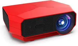 Video Projectors, Projector with Small Projector Projection Screen 4600lm with 200" Display, Projector 1080p Supported, Hi-fi Speakers, Compatible Hdmi, USB, Vga, Av (Red) Video Projectors, Projector with Small Projector Projection Screen 4600lm with 200" Display, Projector 1080p Supported, Hi-fi Speakers, Compatible Hdmi, USB, Vga, Av (Red)