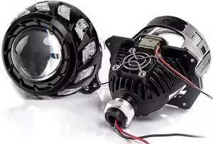 3.0 Inch Projector Lens with Spiral Shrouds,Universal Headlight Retrofit Kit with Hi/Low Beam for H1 H4 H7 Car Motorcycle Headlight 3.0 Inch Projector Lens with Spiral Shrouds,Universal Headlight Retrofit Kit with Hi/Low Beam for H1 H4 H7 Car Motorcycle Headlight