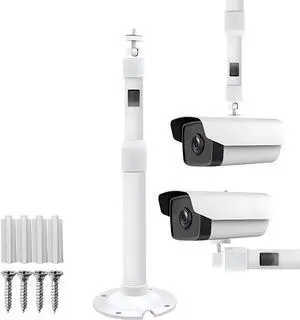 Aluminum Alloy Telescope Poles for Security Camera, Outdoor Extension Rod, Ceiling/Wall Mounted Telescopic Bracket for Projector (24in-47in (60-120cm), White Colored) Aluminum Alloy Telescope Poles for Security Camera, Outdoor Extension Rod, Ceiling/Wall Mounted Telescopic Bracket for Projector (24in-47in (60-120cm), White Colored)