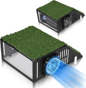 Golf Simulator Projector Cover, Floor-Mounted Projector Enclosure with Cooling Fan and Turf Cover, Durable Protection for Your Golf Simulation, Easy installation Golf Simulator Projector Cover, Floor-Mounted Projector Enclosure with Cooling Fan and Turf Cover, Durable Protection for Your Golf Simulation, Easy installation