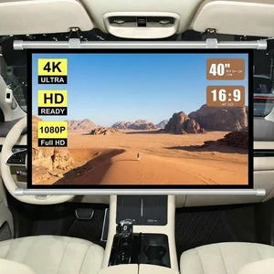 Projector Screen Small for Car with Hooks, 40 inch 16:9, 4K HD, Outdoor Camping Tent Portable Projection Screen, Manual Mini Screens, Retractable Small Projector Screens Fitting Car, SUV, RV and More Projector Screen Small for Car with Hooks, 40 inch 16:9, 4K HD, Outdoor Camping Tent Portable Projection Screen, Manual Mini Screens, Retractable Small Projector Screens Fitting Car, SUV, RV and More
