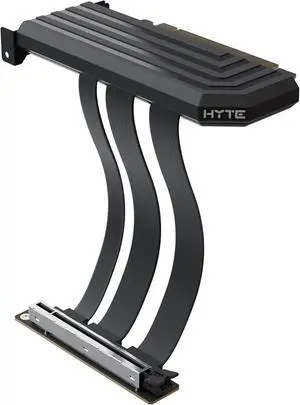 PCIe 5.0 Hyper Riser - PCI Express Gen 5.0 Luxury Vertical Riser Cable with Reinforced Metal Slot for Vertically Mounted GPU - Pitch Black (Black) PCIe 5.0 Hyper Riser - PCI Express Gen 5.0 Luxury Vertical Riser Cable with Reinforced Metal Slot for Vertically Mounted GPU - Pitch Black (Black)