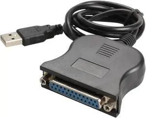 USB 1.1 to DB25 Female Port Print Converter Cable LPT USB Adaptor LPT Cable LPT to USB Cable Black USB 1.1 to DB25 Female Port Print Converter Cable LPT USB Adaptor LPT Cable LPT to USB Cable Black