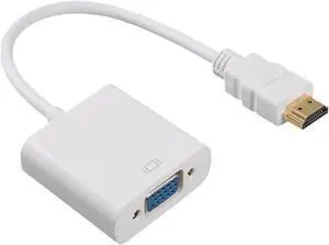 HDMI to V/GA Adapter Cord for Projector DTV TV HDVD DP Male to Female Converter(White 1 PCS) HDMI to V/GA Adapter Cord for Projector DTV TV HDVD DP Male to Female Converter(White 1 PCS)