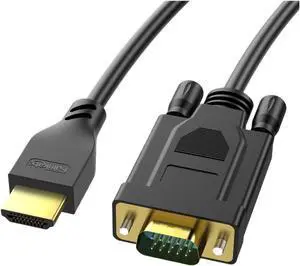 HDMI-Compatible to V/GA Cord 1.83M for M>oni>tor 1080P 60Hz Adapter for PC Projector DVD Player HDTV HDMI-Compatible to V/GA Cord 1.83M for M>oni>tor 1080P 60Hz Adapter for PC Projector DVD Player HDTV