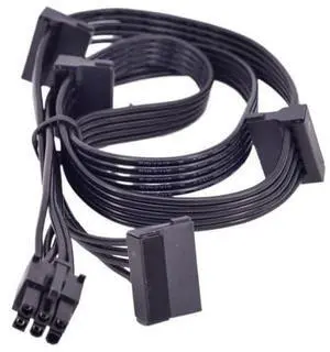 Wen ST 4 Pin IDE PCIe CPU Main Power ATX 24 Pin GPU VGA Card Power Supply Mining Cable(6pin to 4 SATA) Wen ST 4 Pin IDE PCIe CPU Main Power ATX 24 Pin GPU VGA Card Power Supply Mining Cable(6pin to 4 SATA)