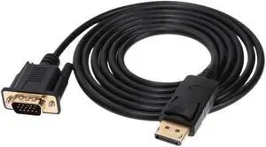 DP Display Port to VGA Adapter Connecto Converter 1.8m Cable FHD 1920 1080P Line for Desktop PC TV Monitor Projector DP Display Port to VGA Adapter Connecto Converter 1.8m Cable FHD 1920 1080P Line for Desktop PC TV Monitor Projector