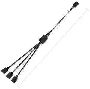 Female to Female 5V 3 Pin Addressable ARGB Splitter Extension Cable for Extend PC Computer Fans(1 to 3) Female to Female 5V 3 Pin Addressable ARGB Splitter Extension Cable for Extend PC Computer Fans(1 to 3)