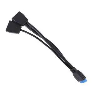 19-Pin Motherboard Cable USB3.0 1 to 2 Splitter Internal USB Hub 19-Pin Motherboard Cable USB3.0 1 to 2 Splitter Internal USB Hub