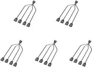 ARGB Splitter 5V 3 Pin 1 to 4 All 33.5cm Mainboard ARGB Extension Cable(Style B 5pcs) ARGB Splitter 5V 3 Pin 1 to 4 All 33.5cm Mainboard ARGB Extension Cable(Style B 5pcs)