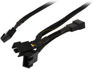 Y-Cable for PWM 4pin Long Sleeve Fan Extension Hub Cables Motherboard CPU 4 pin to 2 3 4 Way 4Pin Cooler or 3pin Splitter(30CM,Black) Y-Cable for PWM 4pin Long Sleeve Fan Extension Hub Cables Motherboard CPU 4 pin to 2 3 4 Way 4Pin Cooler or 3pin Splitter(30CM,Black)