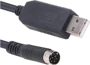 USB to 8-pin M/i/ni Din RS232 Serial Communication Cable Compatible with The LS XGB XBM XBC PLC to PC Control Download Cable USB to 8-pin M/i/ni Din RS232 Serial Communication Cable Compatible with The LS XGB XBM XBC PLC to PC Control Download Cable