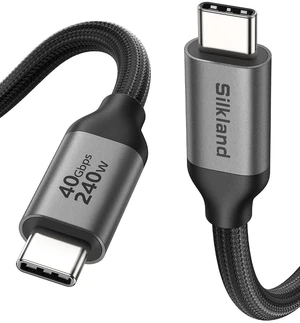 Silkland 40Gbps USB 4 for Thunderbolt 4 Cable 10FT, 8K/Dual 4K, 240W PD3.1 Silkland 40Gbps USB 4 for Thunderbolt 4 Cable 10FT, 8K/Dual 4K, 240W PD3.1