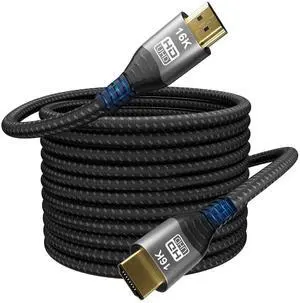 16K 10K 8K HDMI 2.2 Cable, 96Gbps Ultra High Speed HDMI Braided Cord, Support 16K@60Hz 8K@60Hz 4K@120Hz HDCP 2.2&2.3, Dynamic HDR,eARC,DTS:X, for Roku TV/HDTV/PS5/Xbox (3M/10Feet) 16K 10K 8K HDMI 2.2 Cable, 96Gbps Ultra High Speed HDMI Braided Cord, Support 16K@60Hz 8K@60Hz 4K@120Hz HDCP 2.2&2.3, Dynamic HDR,eARC,DTS:X, for Roku TV/HDTV/PS5/Xbox (3M/10Feet)