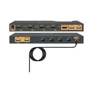 HDMI 234689 in one Out 4K Multiple Computers Share Keyboard, Mouse, Monitor U Audio and Video(HDMIKVM0401D 4in1out 4K) HDMI 234689 in one Out 4K Multiple Computers Share Keyboard, Mouse, Monitor U Audio and Video(HDMIKVM0401D 4in1out 4K)