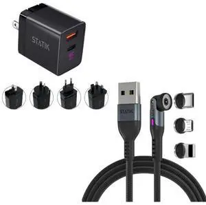 Statik 360 Pro Gen2 Charging Cable (3ft) & GaN Charger (45W) Statik 360 Pro Gen2 Charging Cable (3ft) & GaN Charger (45W)