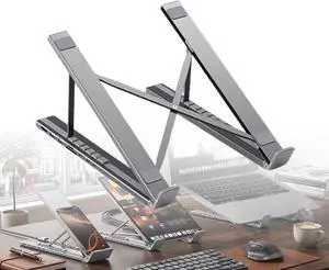 Sakerplus 8-in-1 Laptop Docking Station, Hub7 Foldable Laptop Stand with 4K HDMI, PD 100W USB-C Charging, USB 3.0, SD/TF Card Reader, Adjustable Ergonomic Stand with Anti-Slip Pads Sakerplus 8-in-1 Laptop Docking Station, Hub7 Foldable Laptop Stand with 4K HDMI, PD 100W USB-C Charging, USB 3.0, SD/TF Card Reader, Adjustable Ergonomic Stand with Anti-Slip Pads