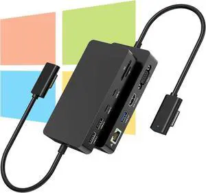 New Surface Dock Dual Displays HDMI+VGA with Power Adapter, 11 in 1 Surface Docking Station for Surface Pro 12/11/10/9/8/X/7/6/5/4/3, Surface Laptop 7/6/5/4/3/2/1, Surface Book Go Dock New Surface Dock Dual Displays HDMI+VGA with Power Adapter, 11 in 1 Surface Docking Station for Surface Pro 12/11/10/9/8/X/7/6/5/4/3, Surface Laptop 7/6/5/4/3/2/1, Surface Book Go Dock