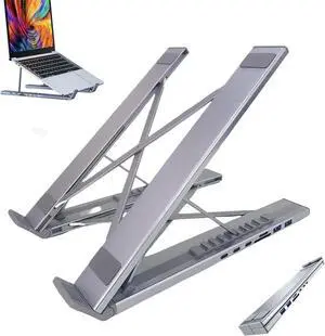 8-in-1 USB-C Laptop Stand & Docking Station | 4K, 2x USB-A 3.0, 2x USB-C, 100W PD Input, SD/TF Card Reader 8-in-1 USB-C Laptop Stand & Docking Station | 4K, 2x USB-A 3.0, 2x USB-C, 100W PD Input, SD/TF Card Reader