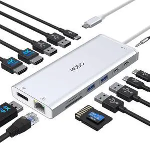 USB C Docking Station Dual Monitor HDMI for HP, Laptop Docking Station 3 Monitors Triple Display USB C Hub Adapter to 2 HDMI 4K,DP,Ethernet,6 USB,PD,SD/TF, Audio, USB C Dock 14 in 1 for Surface USB C Docking Station Dual Monitor HDMI for HP, Laptop Docking Station 3 Monitors Triple Display USB C Hub Adapter to 2 HDMI 4K,DP,Ethernet,6 USB,PD,SD/TF, Audio, USB C Dock 14 in 1 for Surface