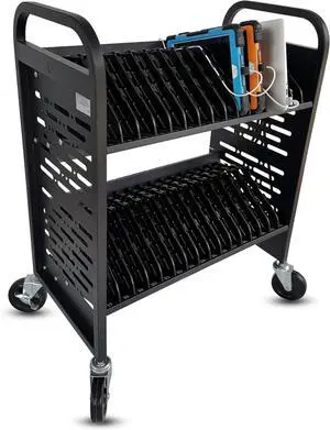 32-Device Laptop Charging Cart for Chromebooks, iPad & Tablets | Stores and Charges Up to 32 Devices with Cable Management,Surge Protection,Locking Wheels For Schools,Offices and Libraries 32-Device Laptop Charging Cart for Chromebooks, iPad & Tablets | Stores and Charges Up to 32 Devices with Cable Management,Surge Protection,Locking Wheels For Schools,Offices and Libraries