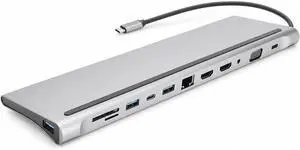 12 in 1 Docking Station,Type C to Dual HDMI Same Screen Display,USBC Hub Multiple Adapter Support USB VGA PD RJ45 Docking Station 12 in 1 Docking Station,Type C to Dual HDMI Same Screen Display,USBC Hub Multiple Adapter Support USB VGA PD RJ45 Docking Station