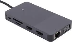 Yunseity USB 3.0 Docking Station, 2 HD Ports 1 VGA Port 2 USB 3.0 Ports 1 LAN Port .5mm Jack Aluminum Alloy Shell, with C OTG Converter for Laptops Yunseity USB 3.0 Docking Station, 2 HD Ports 1 VGA Port 2 USB 3.0 Ports 1 LAN Port .5mm Jack Aluminum Alloy Shell, with C OTG Converter for Laptops