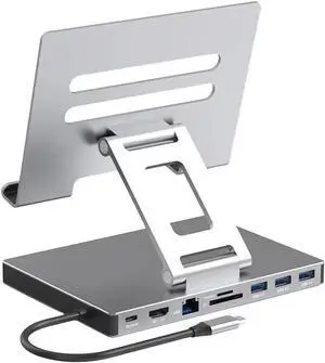 Docking Station Laptop Stand Aluminum Alloy Multi Port Hub PD USB3.0 Stand SD TF Slot Gigabit Ethernet Docking Station,A Docking Station Laptop Stand Aluminum Alloy Multi Port Hub PD USB3.0 Stand SD TF Slot Gigabit Ethernet Docking Station,A