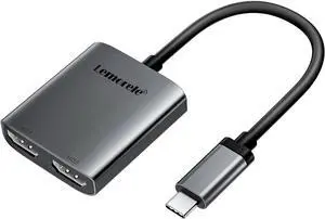 2 Port USB C Hub to Dual HDMI 4K 60HZ Dual Screen Expansion Type C Docking Station for Laptop Mobile Phone PC 2 Port USB C Hub to Dual HDMI 4K 60HZ Dual Screen Expansion Type C Docking Station for Laptop Mobile Phone PC