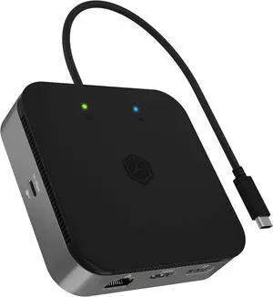 ICY BOX USB4 Docking Station (7-in-1) for 2 monitors (1x HDMI and 1x DP), 4K 120Hz / 8K 30Hz, 3x USB 3.1 Gen 2 (10 Gbps), 60W Power Delivery, Gigabit Ethernet, Audio, IB-DK408-C41 ICY BOX USB4 Docking Station (7-in-1) for 2 monitors (1x HDMI and 1x DP), 4K 120Hz / 8K 30Hz, 3x USB 3.1 Gen 2 (10 Gbps), 60W Power Delivery, Gigabit Ethernet, Audio, IB-DK408-C41