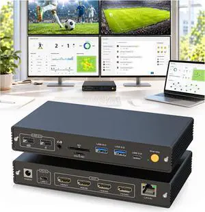 Docking Station 4 Monitors for MacBook Pro/Air M1-M4, DisplayLink USB C Dock with 4 HDMI 4K@60Hz, 15-in-1 Quad Monitor Dock, 100W PD, 10Gbps USB 3.2, Ethernet, SD/TF, Audio Docking Station 4 Monitors for MacBook Pro/Air M1-M4, DisplayLink USB C Dock with 4 HDMI 4K@60Hz, 15-in-1 Quad Monitor Dock, 100W PD, 10Gbps USB 3.2, Ethernet, SD/TF, Audio