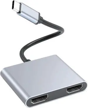 USB C to Dual HD Display Adapter Docking Station Hub Two Monitors for Windows10/11 Laptop Mirror and Extend Mode(2in1) USB C to Dual HD Display Adapter Docking Station Hub Two Monitors for Windows10/11 Laptop Mirror and Extend Mode(2in1)