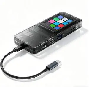 LICAEVEY USB Docking Station HUB with Touch Control LCD Screen, RJ45 Memory Card TF PD 100W HDTV for Laptop, 8 in 1 Multiport Adapter with 5Gbps Data Transfer LICAEVEY USB Docking Station HUB with Touch Control LCD Screen, RJ45 Memory Card TF PD 100W HDTV for Laptop, 8 in 1 Multiport Adapter with 5Gbps Data Transfer