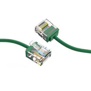 Ultra Slim Cat6A Cable 0.5 FT (100 Pack) Networking, Super Slim CAT 6 Ethernet Patch Cord, 10Gigabit Super Thin RJ45 Connector Internet Cable for PC, Mac, Laptop, PS5, PS4, Xbox - Green Ultra Slim Cat6A Cable 0.5 FT (100 Pack) Networking, Super Slim CAT 6 Ethernet Patch Cord, 10Gigabit Super Thin RJ45 Connector Internet Cable for PC, Mac, Laptop, PS5, PS4, Xbox - Green