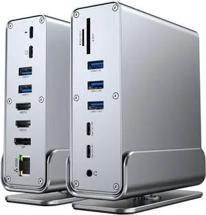 15-in-1 USB-C Docking, 3-Screen 4K@60Hz Display, PD 100W Quick Charge, USB 3.2 10Gbps High Speed Transmission, Gigabit Ethernet, SD/TF 3.0 Card Reader 15-in-1 USB-C Docking, 3-Screen 4K@60Hz Display, PD 100W Quick Charge, USB 3.2 10Gbps High Speed Transmission, Gigabit Ethernet, SD/TF 3.0 Card Reader