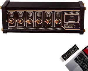 6 Ports USB Switcher, Retro USB C Hub Docking Station with Independent Control Buttons, Plug and Play for Data Transmission, Supports Low Power Devices, Phones, Tablets 6 Ports USB Switcher, Retro USB C Hub Docking Station with Independent Control Buttons, Plug and Play for Data Transmission, Supports Low Power Devices, Phones, Tablets