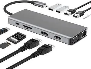Daguys WS-04 12-in-1 Type-C Notebook Multi-Function Docking Station Daguys WS-04 12-in-1 Type-C Notebook Multi-Function Docking Station