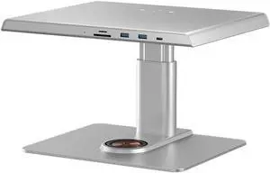 Charging Display Bracket with 6-in-1 Docking Station Aluminum Alloy Laptop with Elevated Height(White-Fruit peach5) Charging Display Bracket with 6-in-1 Docking Station Aluminum Alloy Laptop with Elevated Height(White-Fruit peach5)