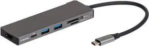 Digio2 PD Compatible USB Type-C Aluminum Docking Station 15cm Gray Z8789 Digio2 PD Compatible USB Type-C Aluminum Docking Station 15cm Gray Z8789