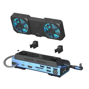 Yaregelun 10-in-1 Type-C Game Docking Station for Steam DeckROG Ally/Switch M.2 PCie Nvme Hard Disk Box,USB C HUB 4K60HZ Dual Fan Yaregelun 10-in-1 Type-C Game Docking Station for Steam DeckROG Ally/Switch M.2 PCie Nvme Hard Disk Box,USB C HUB 4K60HZ Dual Fan