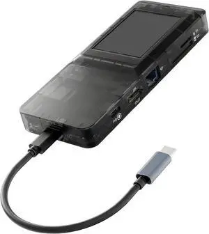Portable Notebook Hub Featuring Touch Panel Three USB Interfaces Standard Openings 4K Compact Center Portable Notebook Hub Featuring Touch Panel Three USB Interfaces Standard Openings 4K Compact Center