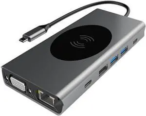 Daguys BX13V 13 in 1 Type-C Docking Station Wireless Charging Hub Daguys BX13V 13 in 1 Type-C Docking Station Wireless Charging Hub
