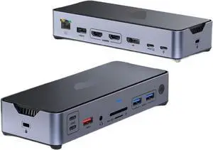 15 In 1 Docking Station Pro Air Thunderbolt Dual 8K HDMI DP USB3 0 RJ45 SD/TF PD100W USB Adapter(Type1-2HDMI 1DP) 15 In 1 Docking Station Pro Air Thunderbolt Dual 8K HDMI DP USB3 0 RJ45 SD/TF PD100W USB Adapter(Type1-2HDMI 1DP)