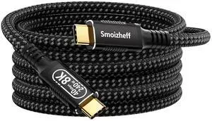USB-C to USB-C Cable Supporting USB4 & Thunderbolt 4 40Gbps Data, 240W Fast Charging, 8K Video for Laptop, Tablet, Docking Station 3 Meter (10 ft) USB-C to USB-C Cable Supporting USB4 & Thunderbolt 4 40Gbps Data, 240W Fast Charging, 8K Video for Laptop, Tablet, Docking Station 3 Meter (10 ft)