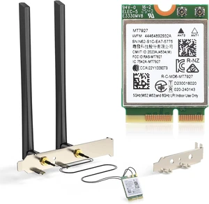 WiFi 7 Card Bluetooth 5.4 BE9300 M.2 2230 for Windows 11 | Tri-Band 2.4G/5G/6Ghz 802.11be, Bluetooth 5.4, MLO, Wi-Fi 7 Module, , Wireless Network Card, Support Windows 11 WiFi 7 Card Bluetooth 5.4 BE9300 M.2 2230 for Windows 11 | Tri-Band 2.4G/5G/6Ghz 802.11be, Bluetooth 5.4, MLO, Wi-Fi 7 Module, , Wireless Network Card, Support Windows 11