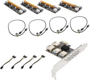 Tofficu Pci-e Adapter Card Pcie Riser USB Mining Extender Pcie to USB High Performance Riser Card Tofficu Pci-e Adapter Card Pcie Riser USB Mining Extender Pcie to USB High Performance Riser Card