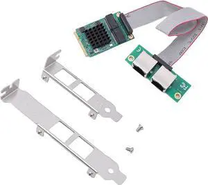 Fabater Mini PCIe Gigabit Ethernet Adapter, Dual RJ45 Ports 10 100 1000Mbps I350 Controller, Industrial Grade Ethernet Adapter with Low Profile Bracket for Industrial PCs Single Board Fabater Mini PCIe Gigabit Ethernet Adapter, Dual RJ45 Ports 10 100 1000Mbps I350 Controller, Industrial Grade Ethernet Adapter with Low Profile Bracket for Industrial PCs Single Board