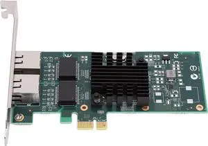 LICAEVEY 1Gb Network Card with Dual RJ45 Ports, PCI Express 2.0 X1 Gigabit Ethernet Adapter, Support for 82576 Controller, Systems LICAEVEY 1Gb Network Card with Dual RJ45 Ports, PCI Express 2.0 X1 Gigabit Ethernet Adapter, Support for 82576 Controller, Systems